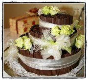 Svatební dort č.194 pařížská šlehačka tmavý