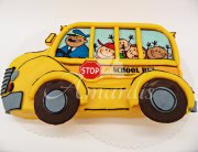 Školní autobus č. 2121 višňovo-čokoládová světlý