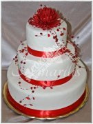Svatební dort č.3015 višňovo-čokoládová světlý