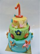Dětský narozeninový dort č.5013 nugátová tmavý