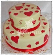 Svatební dort č.3004 višňovo-čokoládová tmavý