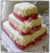 Svatební dort č.3005 višňová tmavý