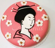 Geisha č.4042 višňová světlý