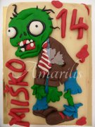 Zombie invasion č.5016 višňovo-čokoládová tmavý