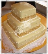 Svatební dort č.202 tvarohová světlý