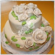 Svatební dort č.3021 nugátová světlý